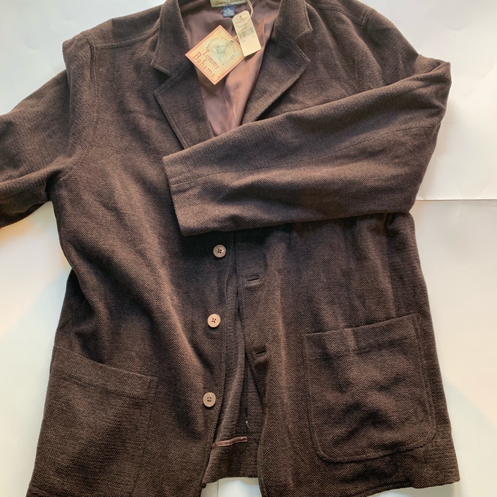 Tommy Bahama Brown Coat NWT XL Cotton/Wool - Picture 7 of 8